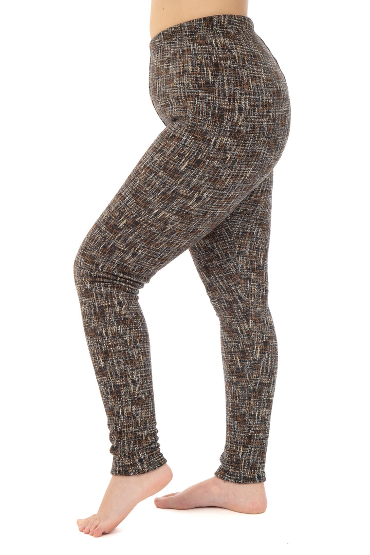 Warm Abstract - Cozy Lined Leggings