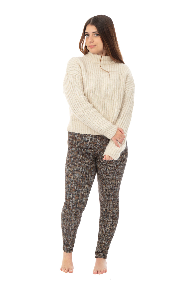 Warm Abstract - Cozy Lined Leggings