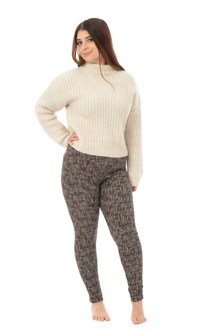 Warm Abstract - Cozy Lined Leggings