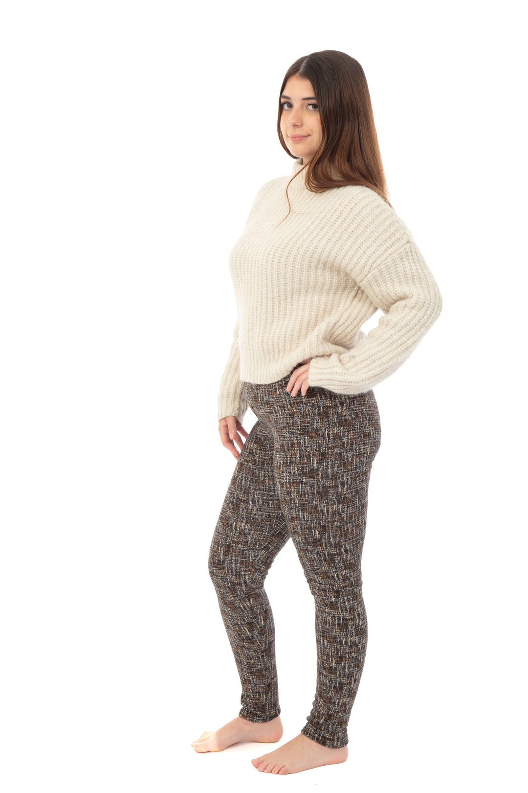 Warm Abstract - Cozy Lined Leggings