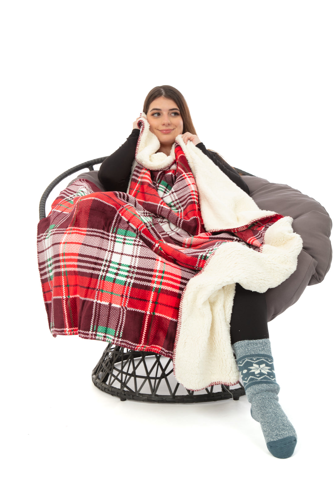 Cozy Tartan - Sherpa Blanket