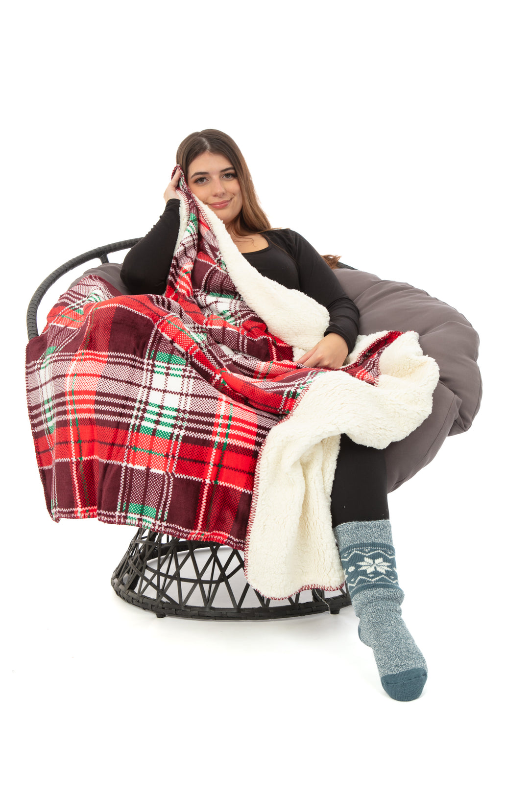 Cozy Tartan - Sherpa Blanket