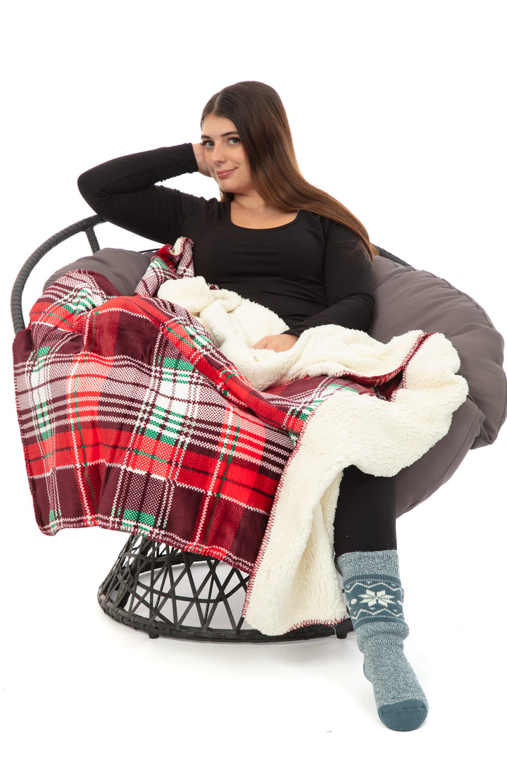 Cozy Tartan - Sherpa Blanket