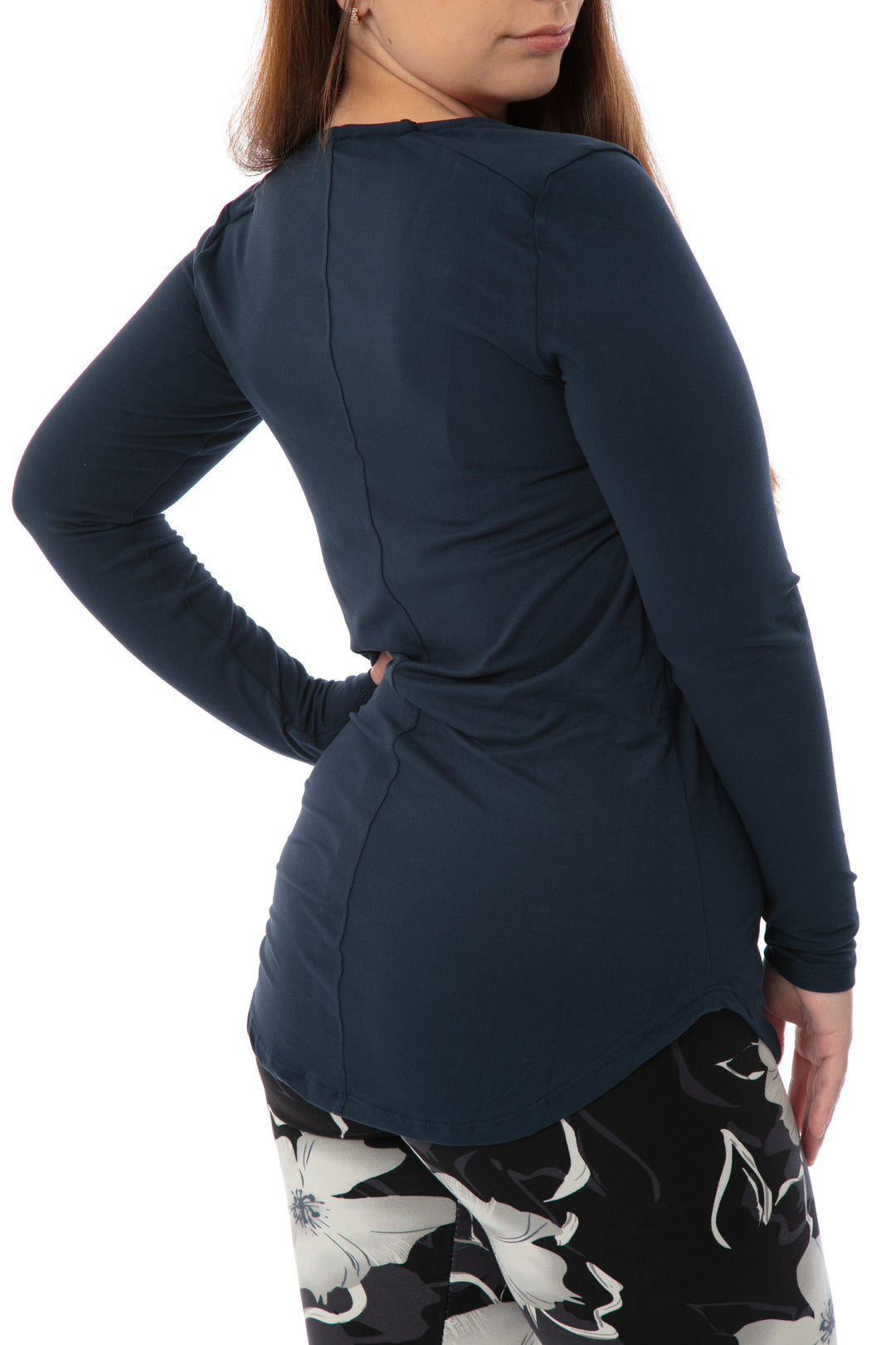 Deep Blue - Long Sleeve Tunic Top