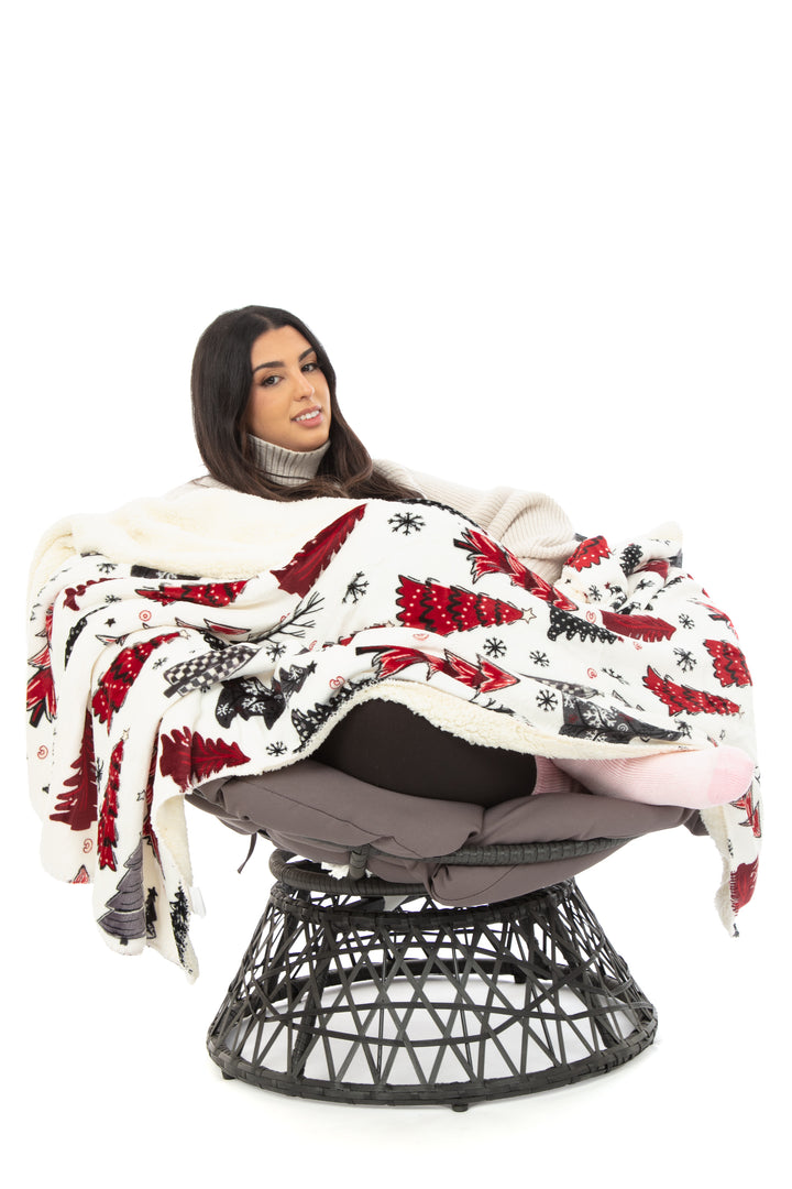 Winter Pines - Sherpa Blanket