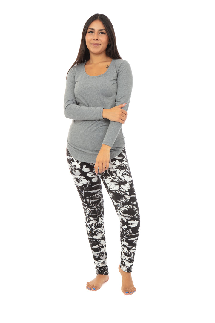 Floral Dawn - Cozy Lined Leggings
