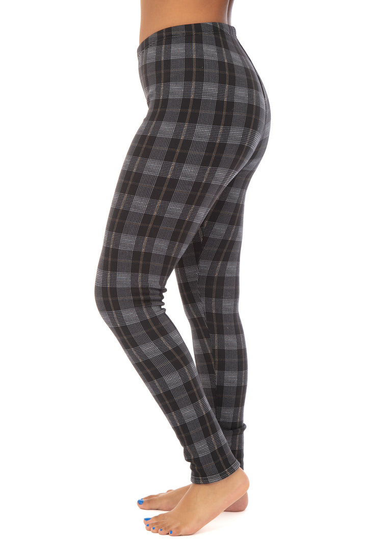 Moka Tartan - Leggings doublés confortables