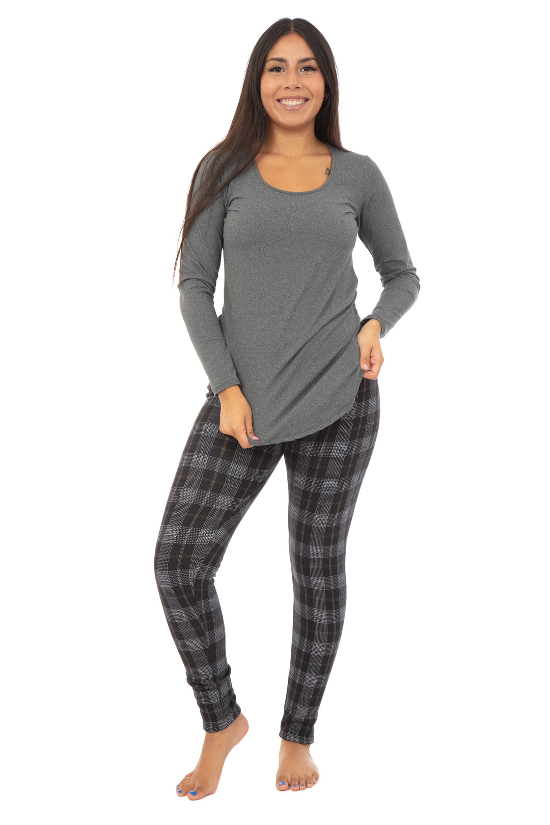 Moka Tartan - Leggings doublés confortables