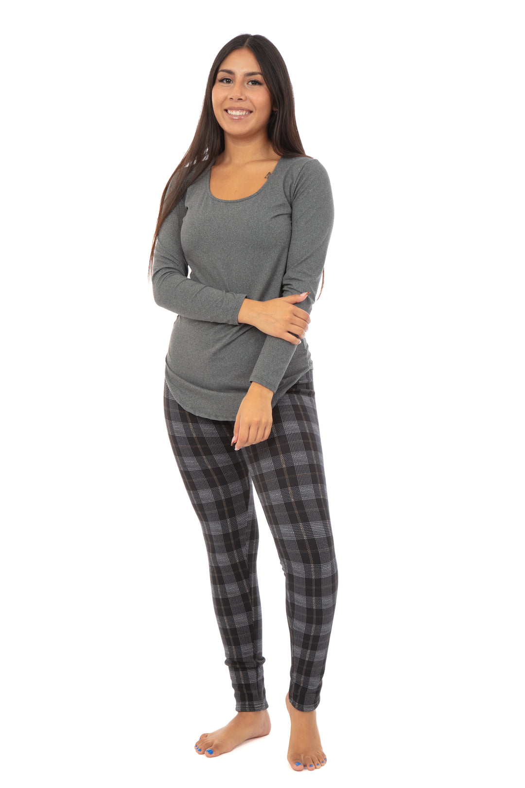 Moka Tartan - Leggings doublés confortables