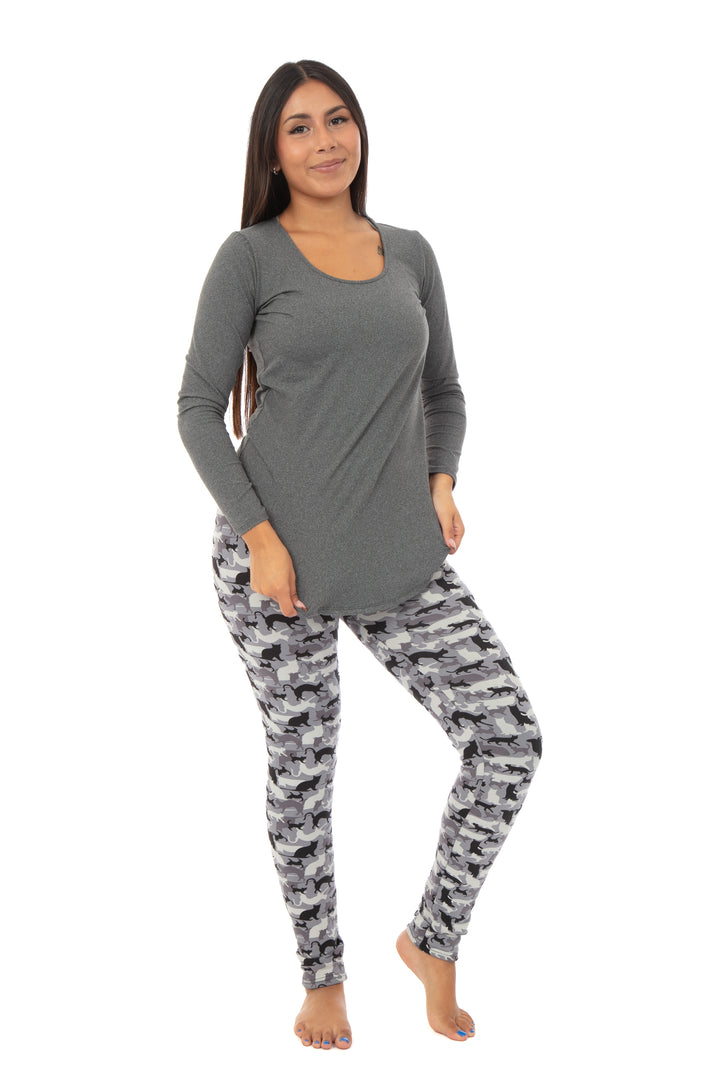 Moka Tartan - Leggings doublés confortables