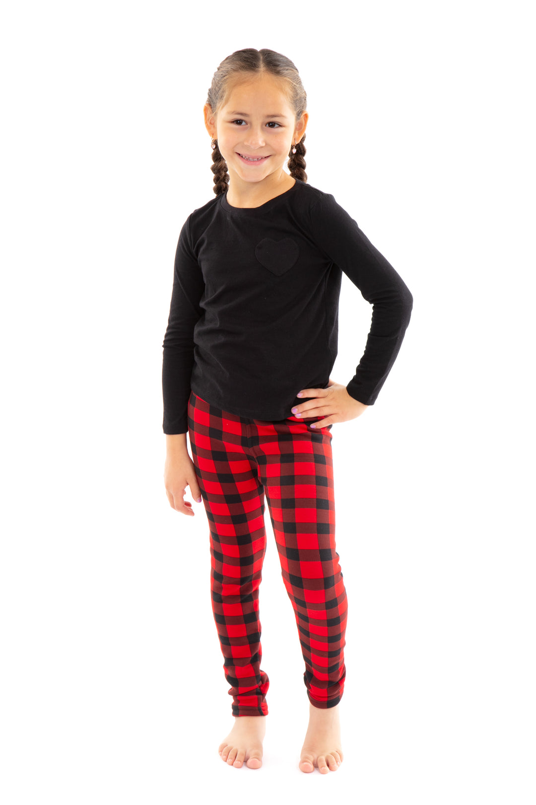 Red Plaid Kid's - confortable