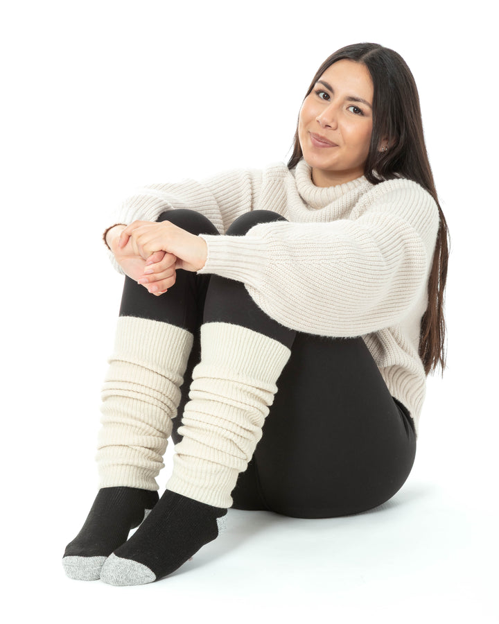 Noyer & Beige - Chaussettes Thermiques