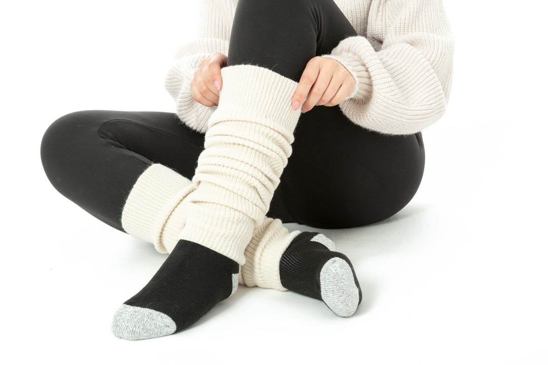 Noyer & Beige - Chaussettes Thermiques