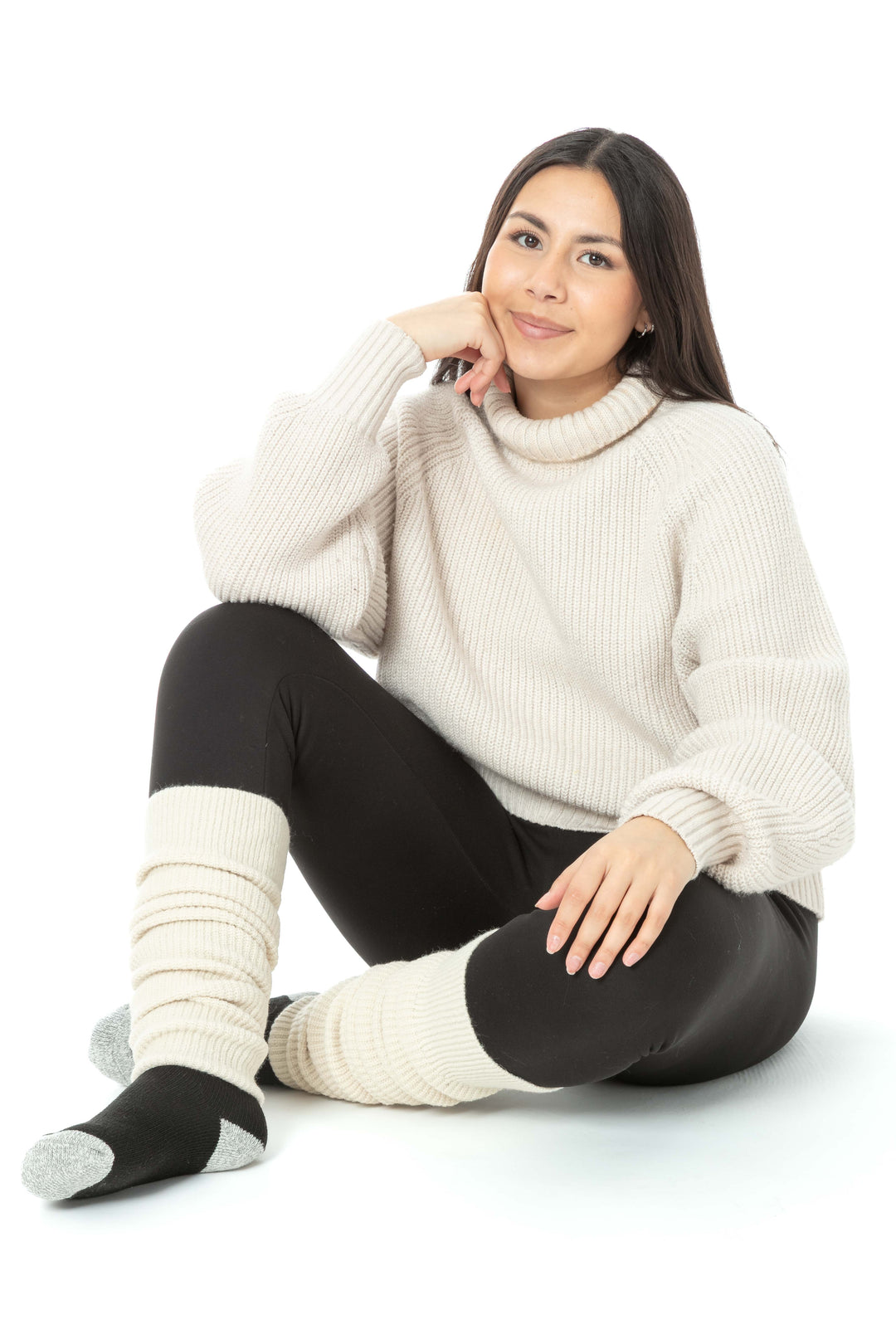 Noyer & Beige - Chaussettes Thermiques