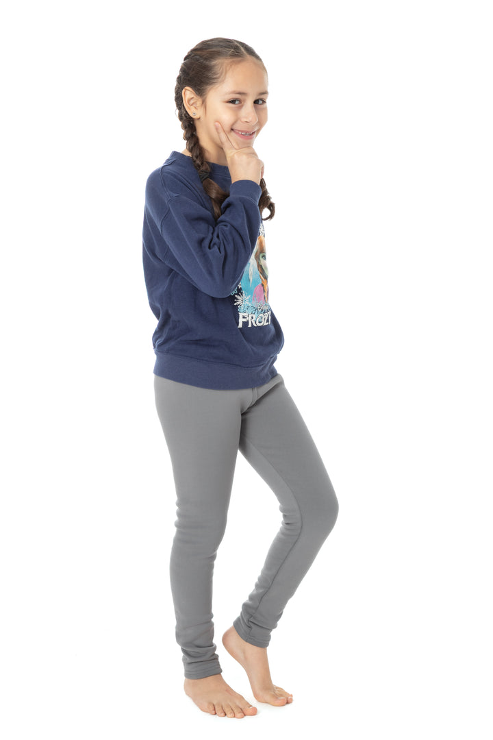Stormy Grey Kid's - Cozy Lined Leggings