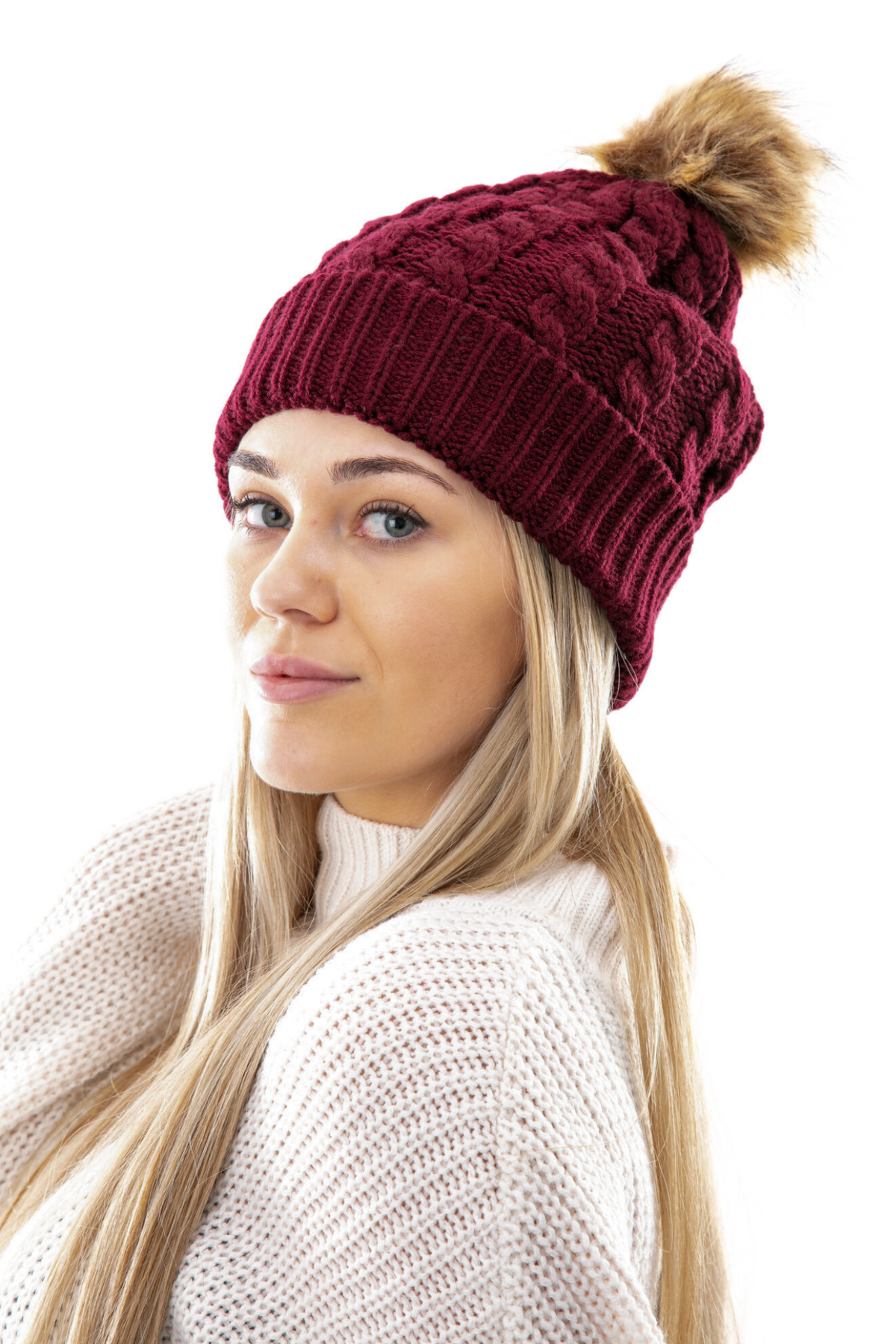 Maroon - Cozy Lined Hat