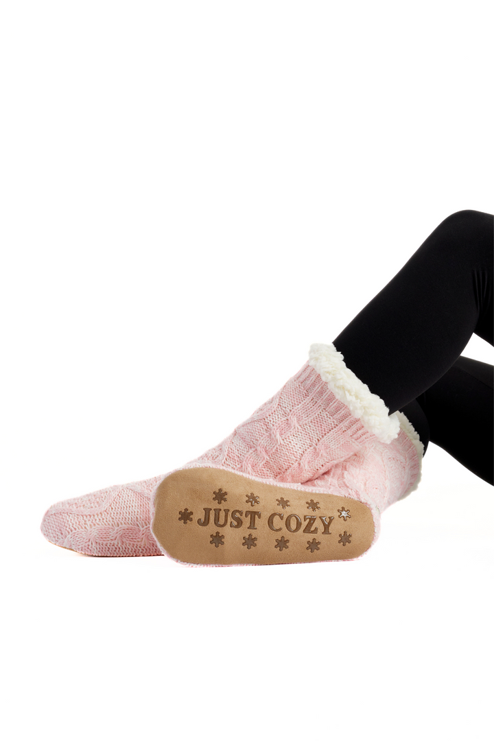 Pink - Cozy Slipper Socks