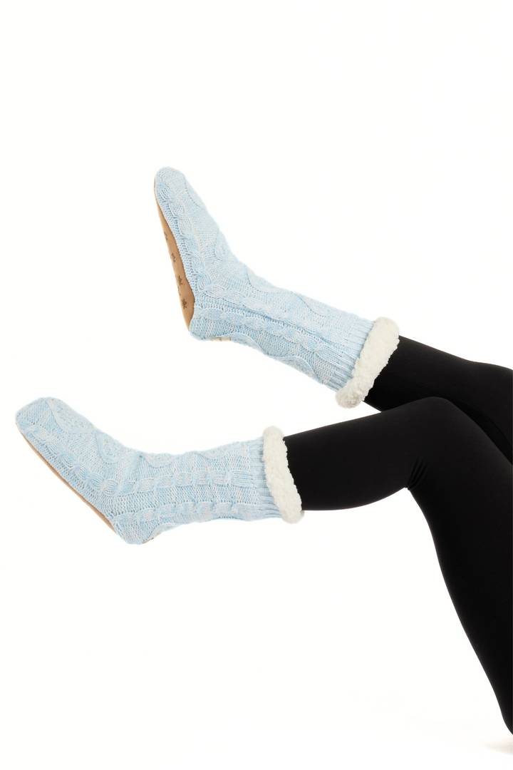 Baby Blue - Cozy Slipper Socks