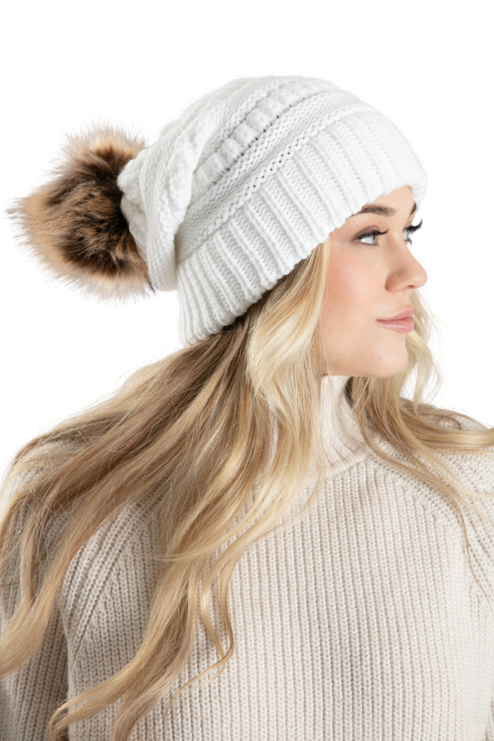 White - Cozy Slouchy Beanie