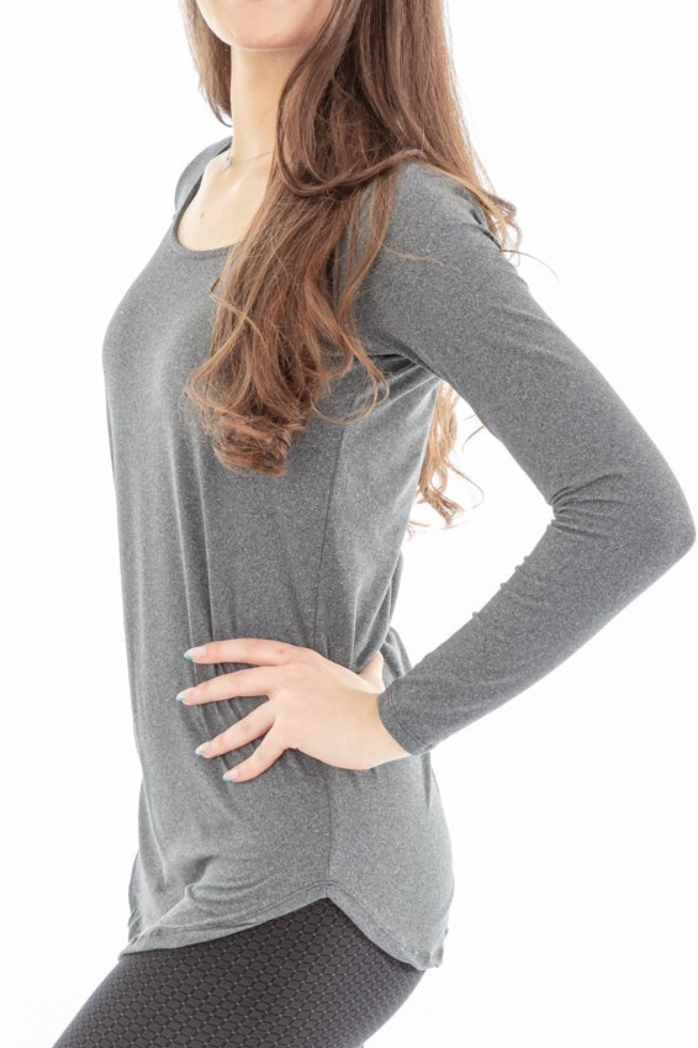 Black - Long Sleeve Tunic Top