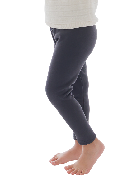 Charcoal Kid's - Cozy Lined Leggings