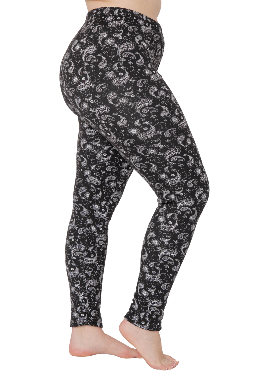 Black paisley leggings hot sale