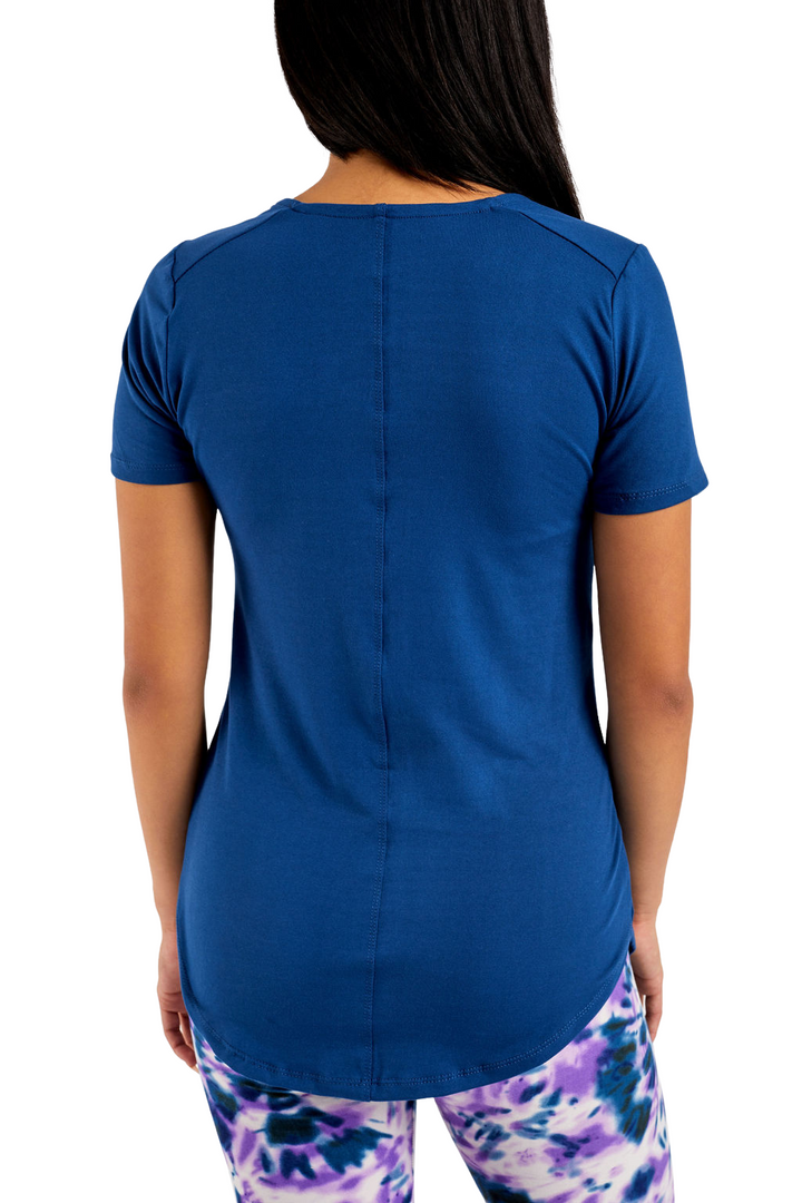 Blue - Short Sleeve Tunic Top