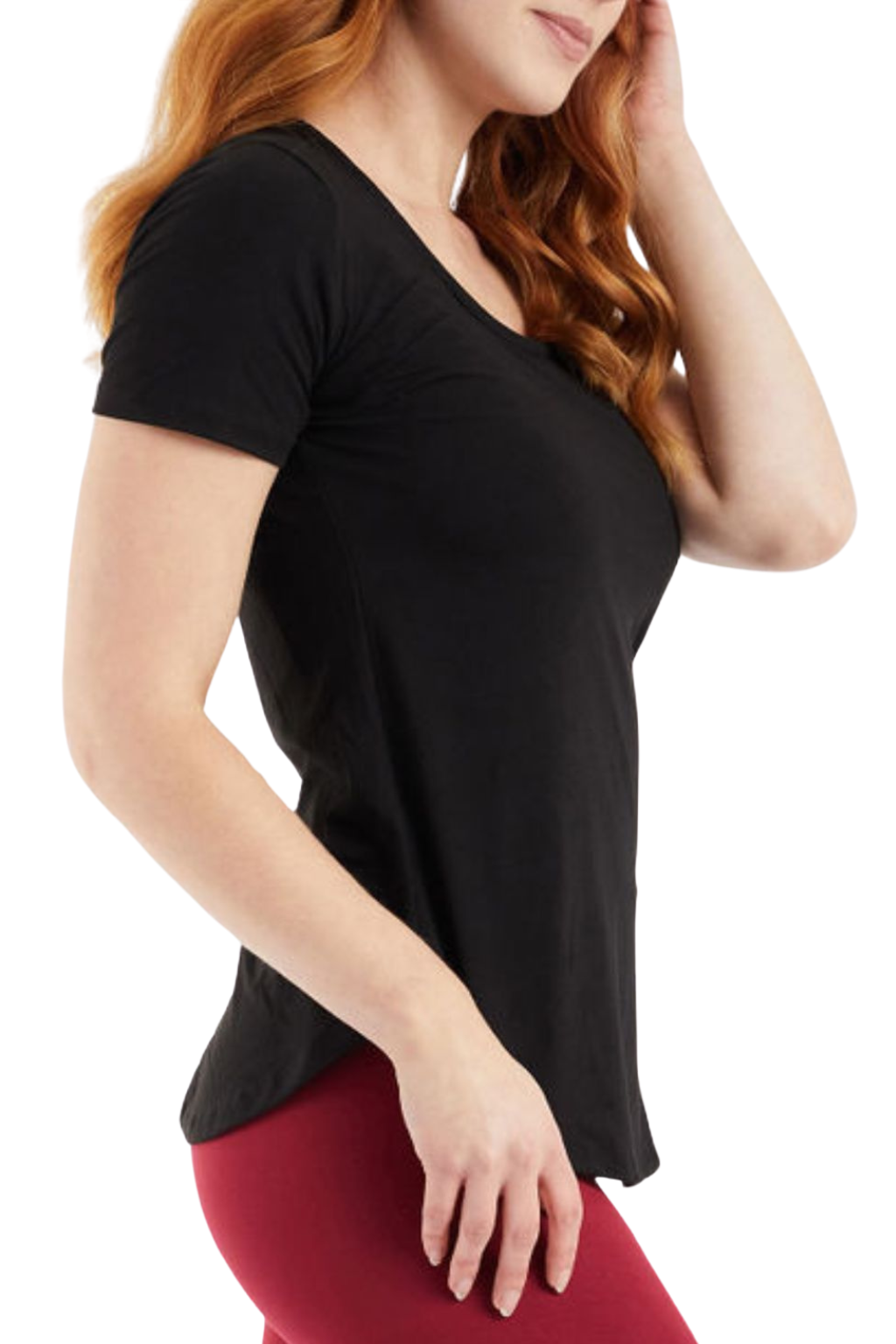 Black - Short Sleeve Tunic Top