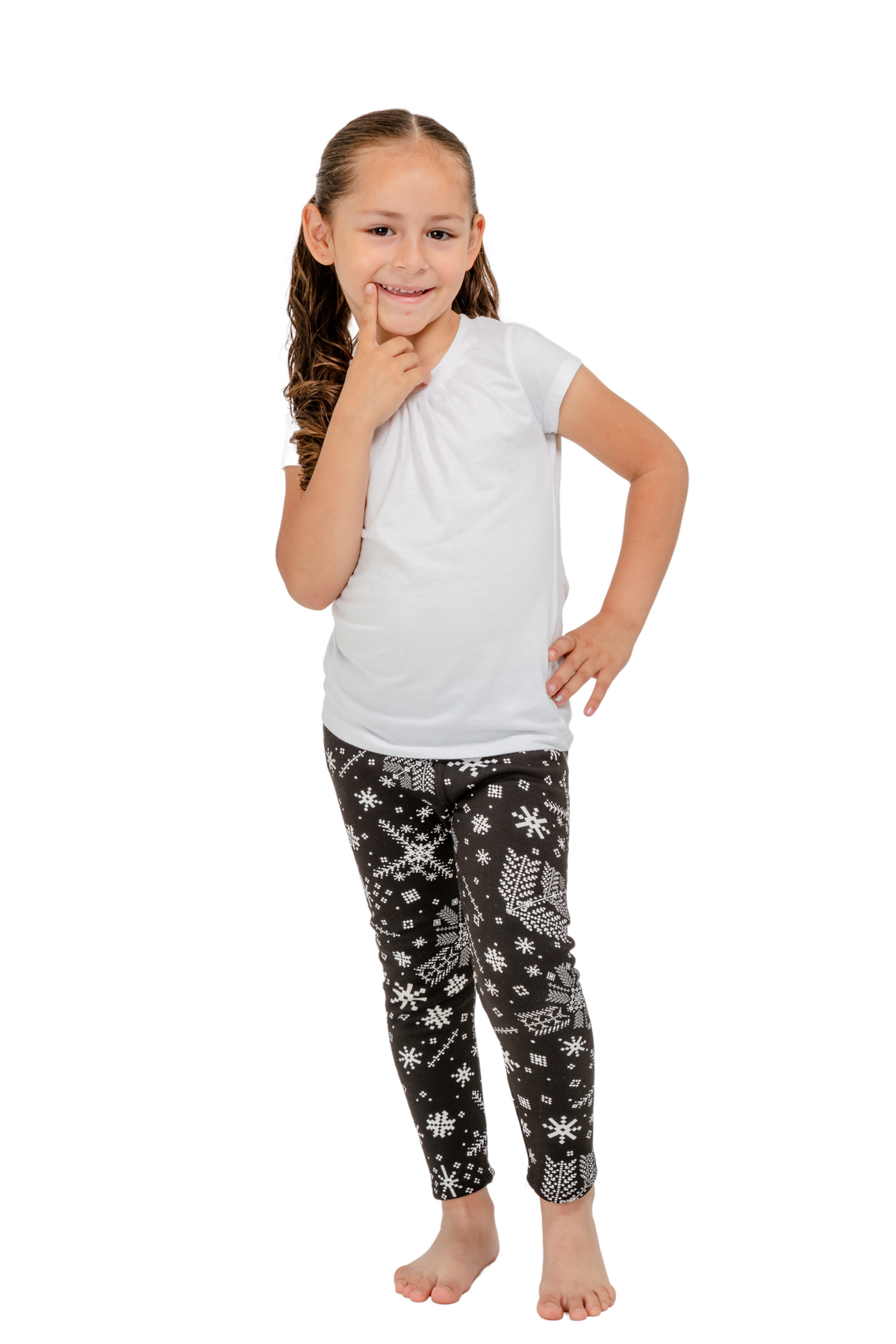 Girls 2025 snowflake leggings
