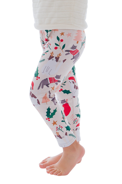 Toddler Girls Tights Christmas Reindeer Leggings Bottom Pants Non