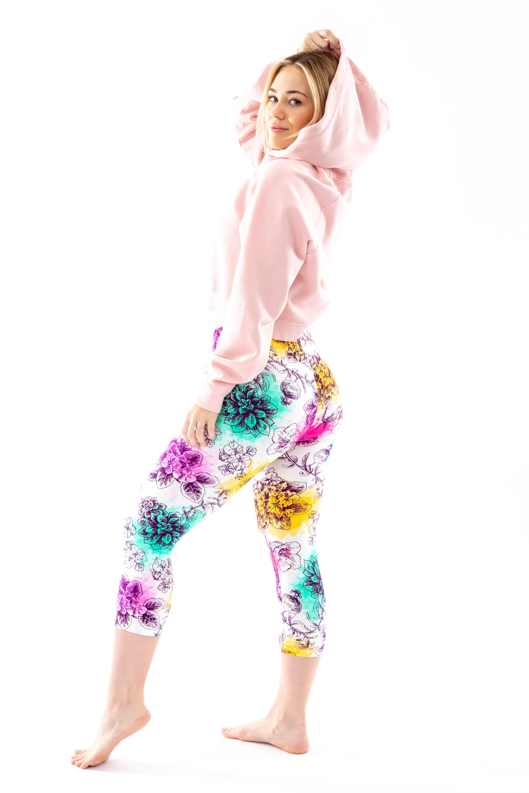 Colored Flowers - Capris