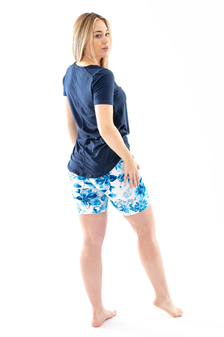 Blue Blossoms - Shorts