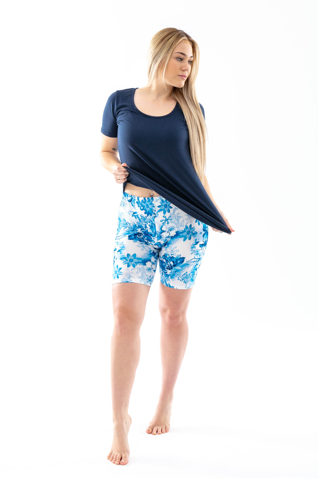 Blue Blossoms - Shorts