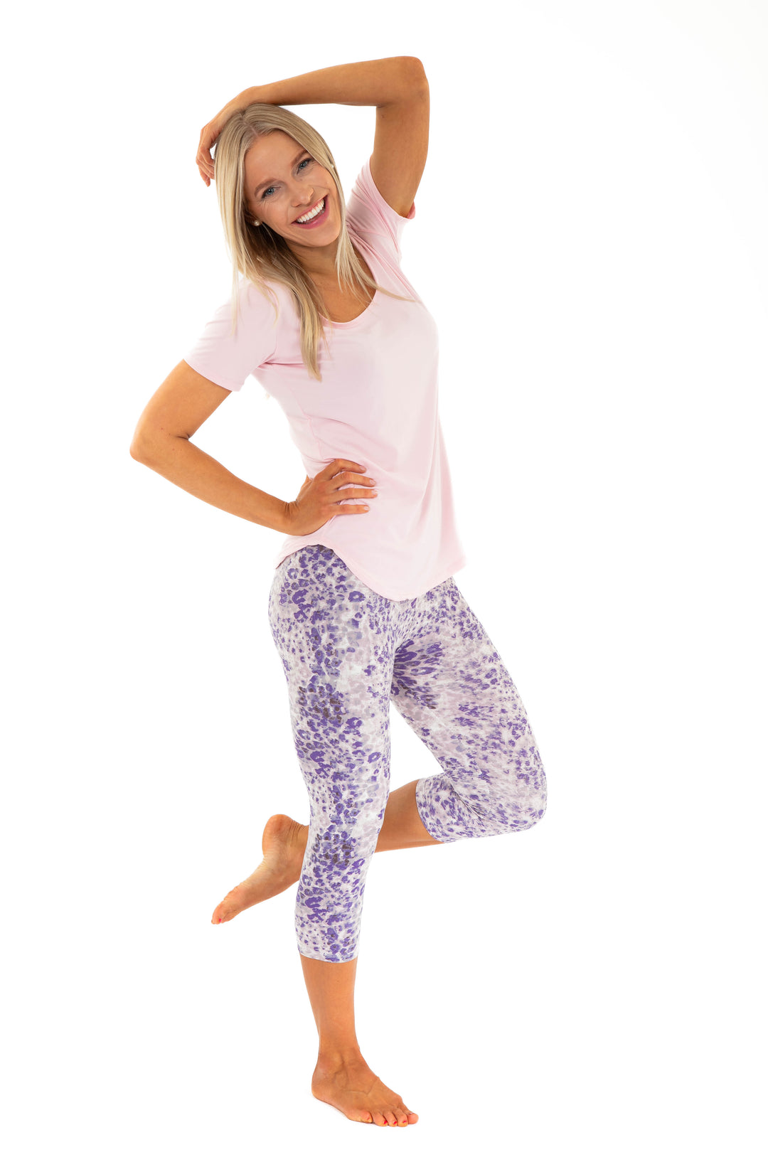 Purple Print - Capris