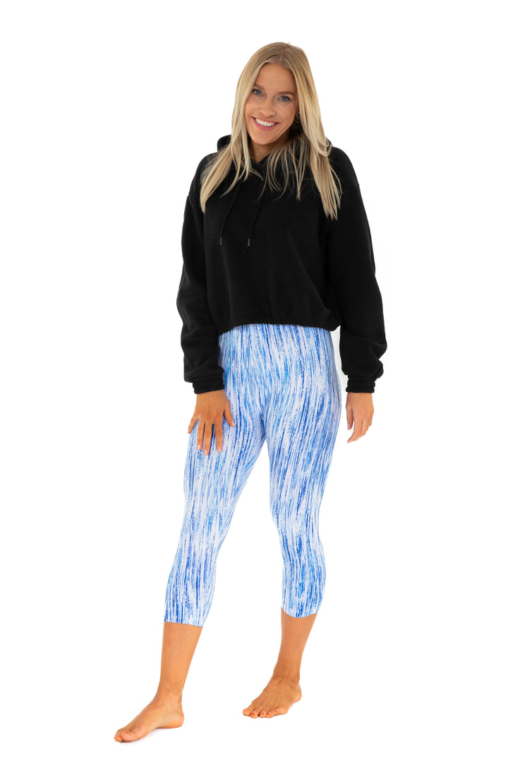 Lines in Blue - Capris