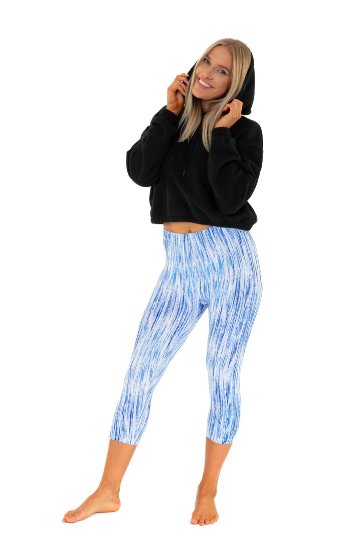 Lines in Blue - Capris