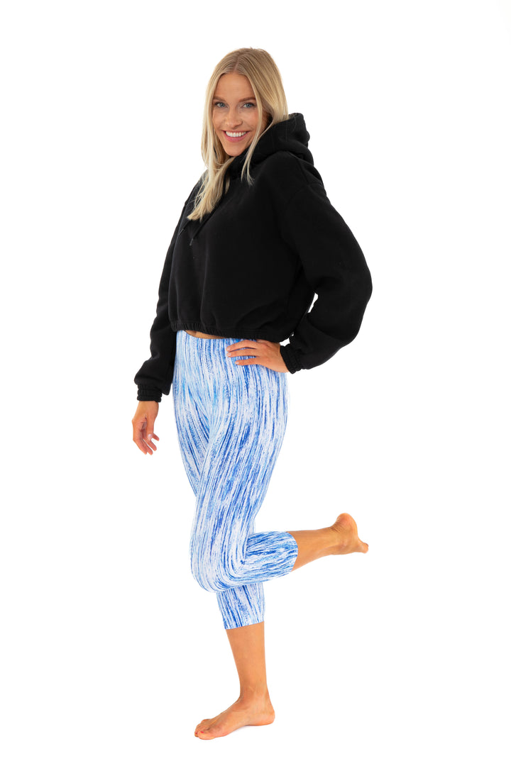 Lines in Blue - Capris