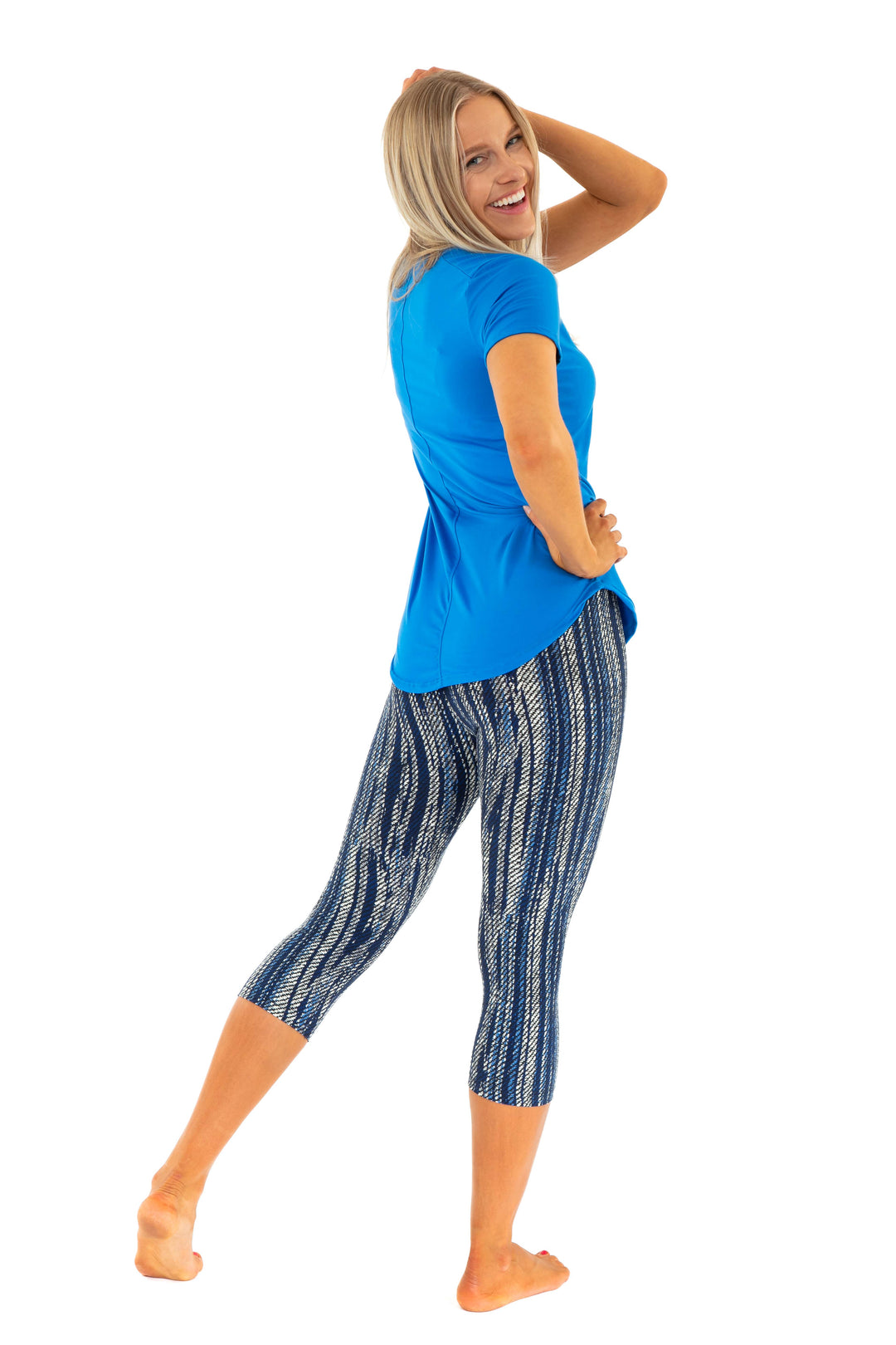 Vintage Blue Lines - Capris