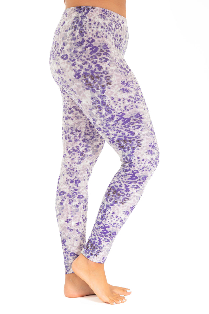 Imprimé violet - Leggings toutes saisons