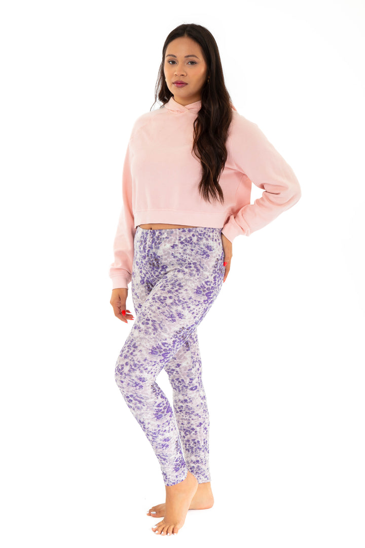 Imprimé violet - Leggings toutes saisons