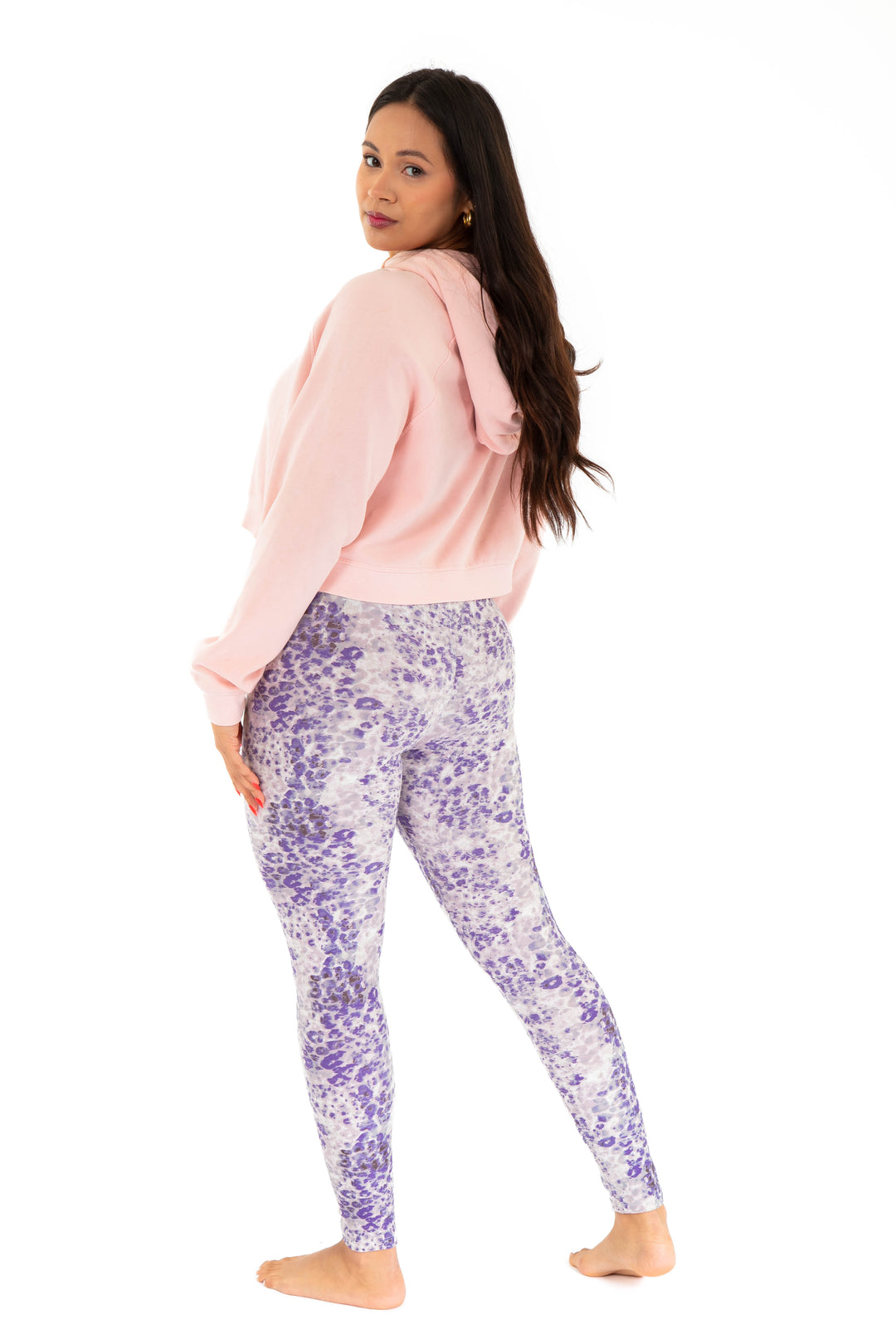 Imprimé violet - Leggings toutes saisons