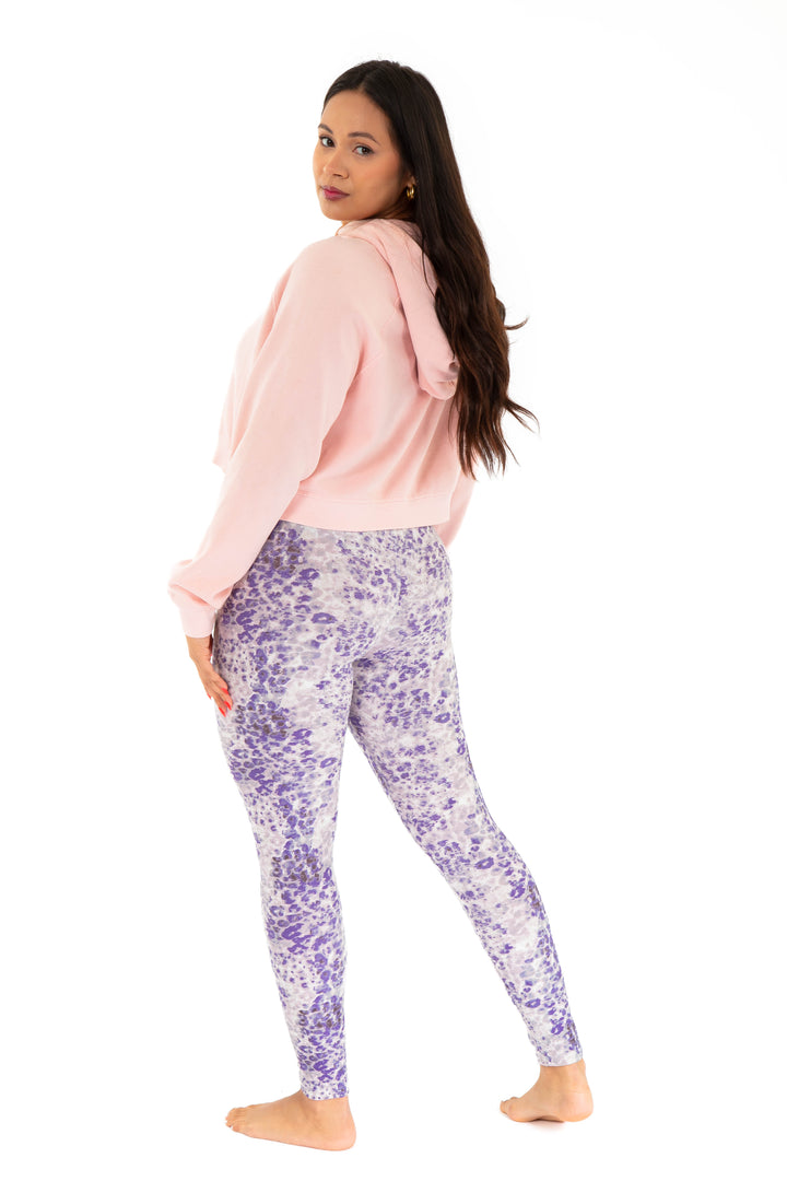 Imprimé violet - Leggings toutes saisons