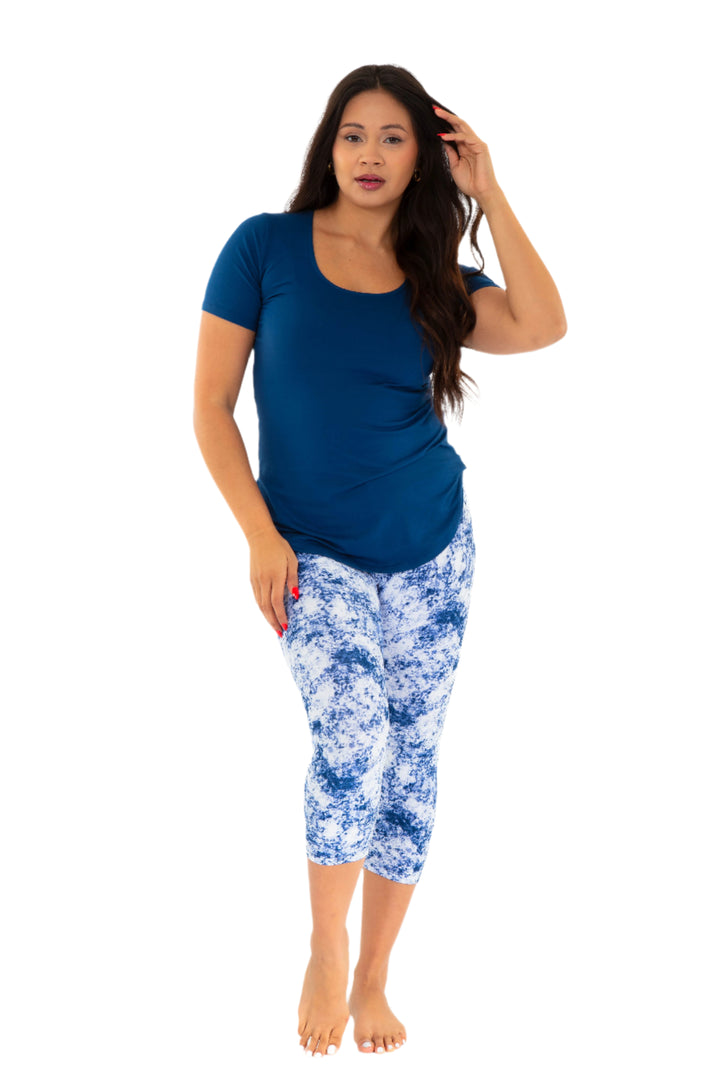 Soft Navy Dye - Capris