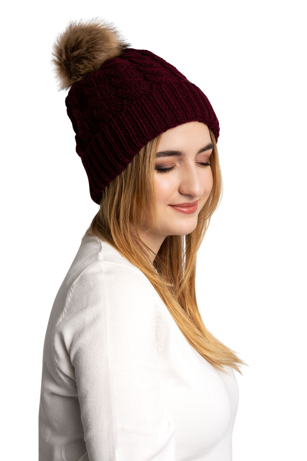 Maroon winter hat deals