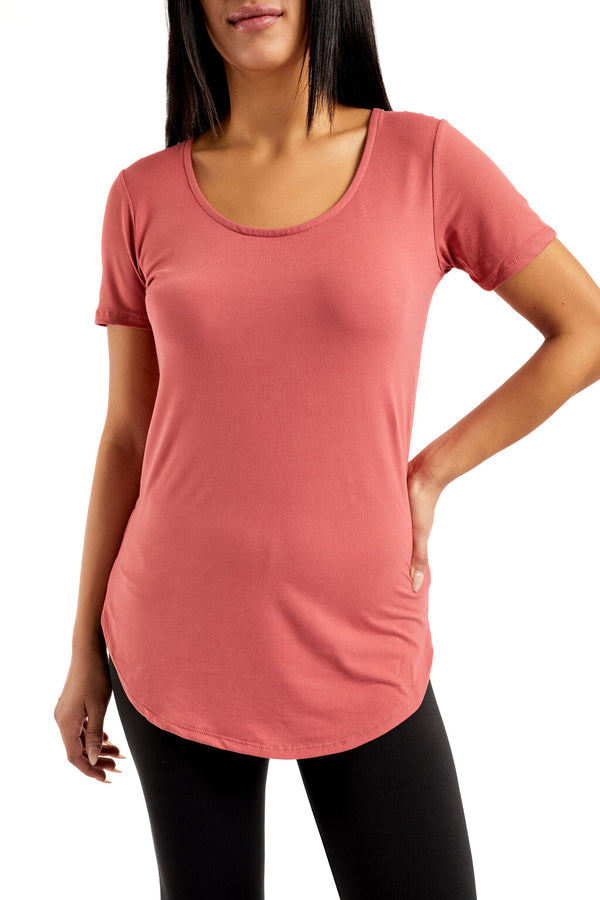 Coral - Short Sleeve Tunic Top