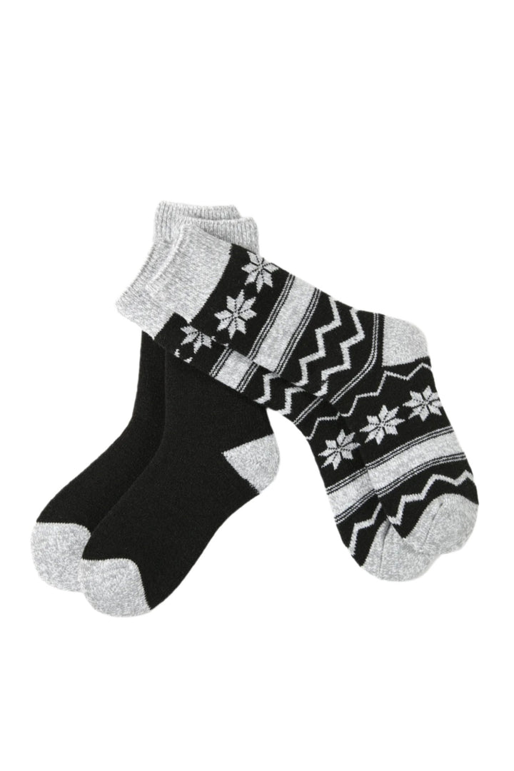 Noir et gris - Chaussettes thermiques