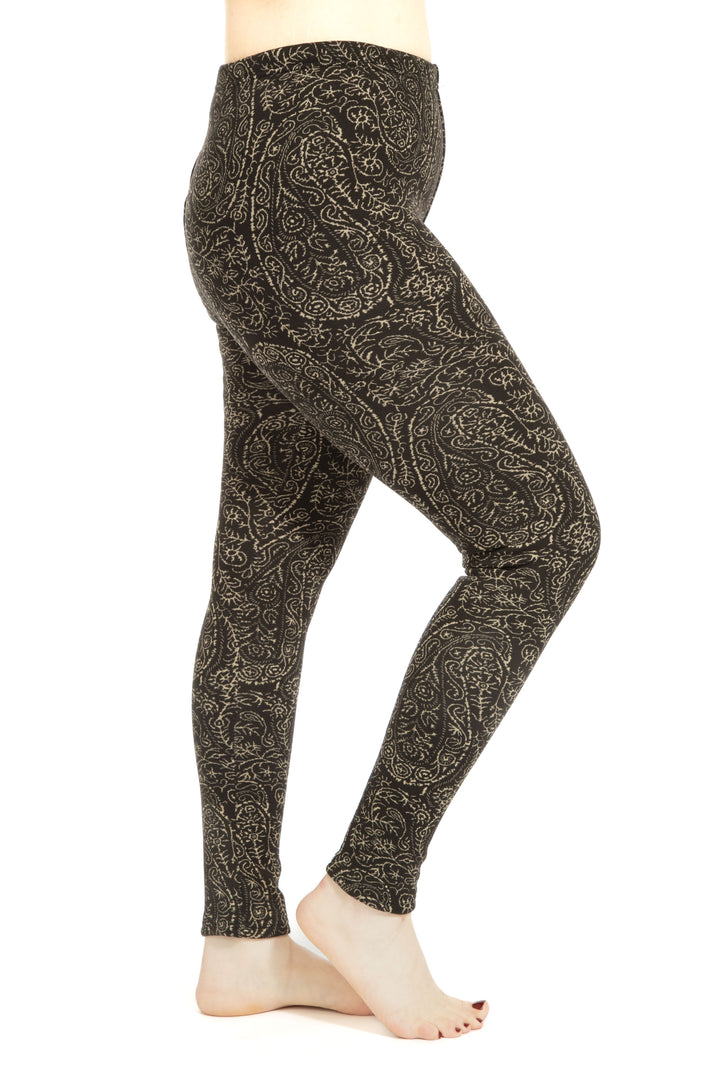 Golden Arabesques - Cozy Lined Leggings