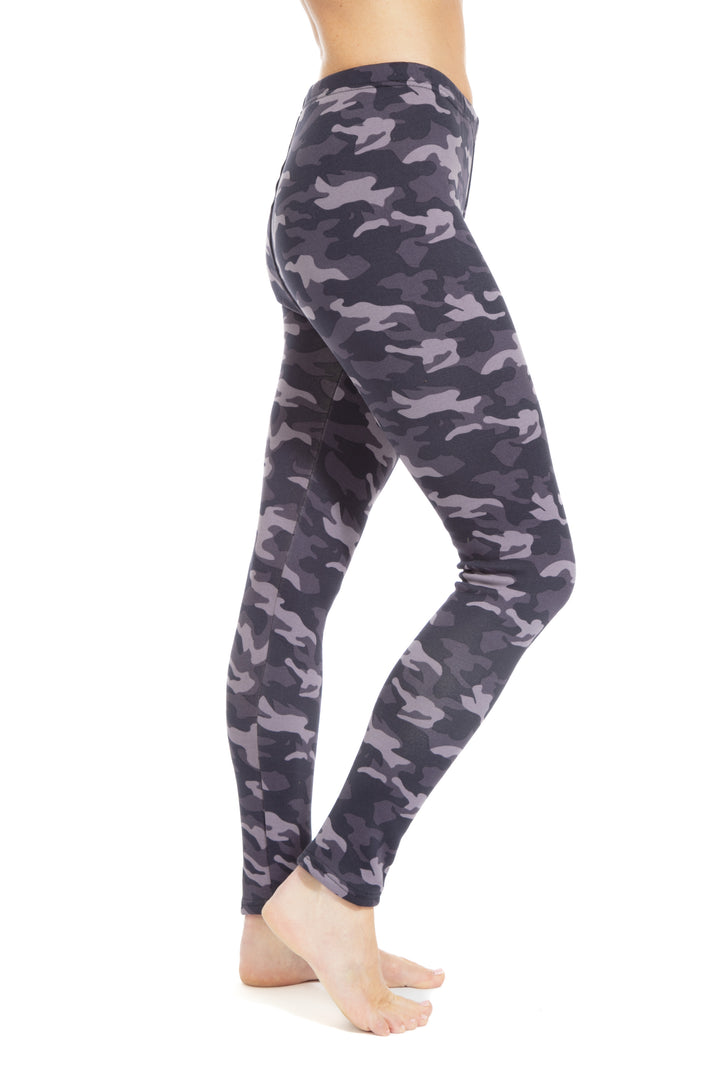 Purple Camouflage - Cozy Lined Leggings