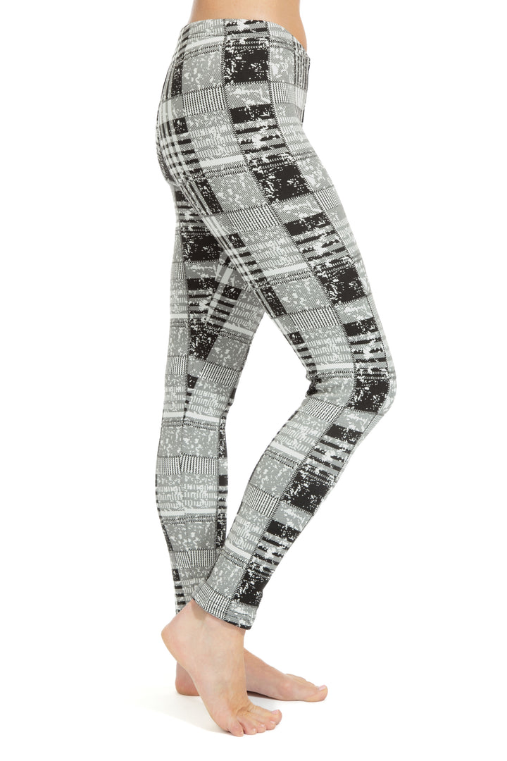 Black & White Abstract - Cozy Lined Leggings