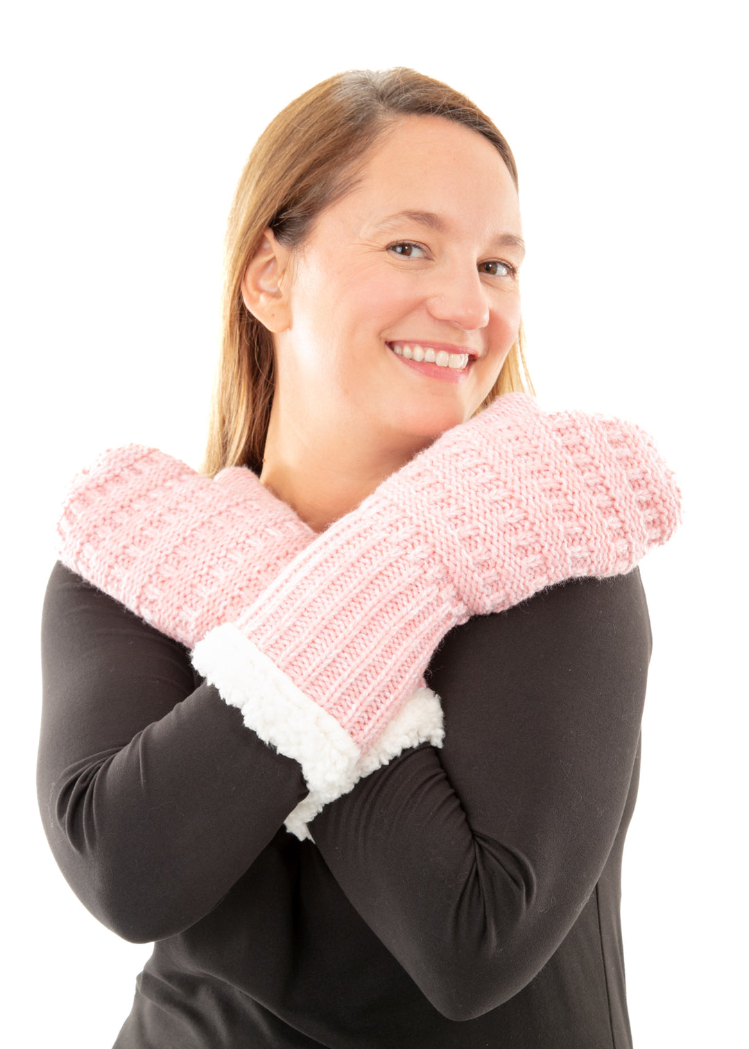 Pink - Cozy Lined Mittens